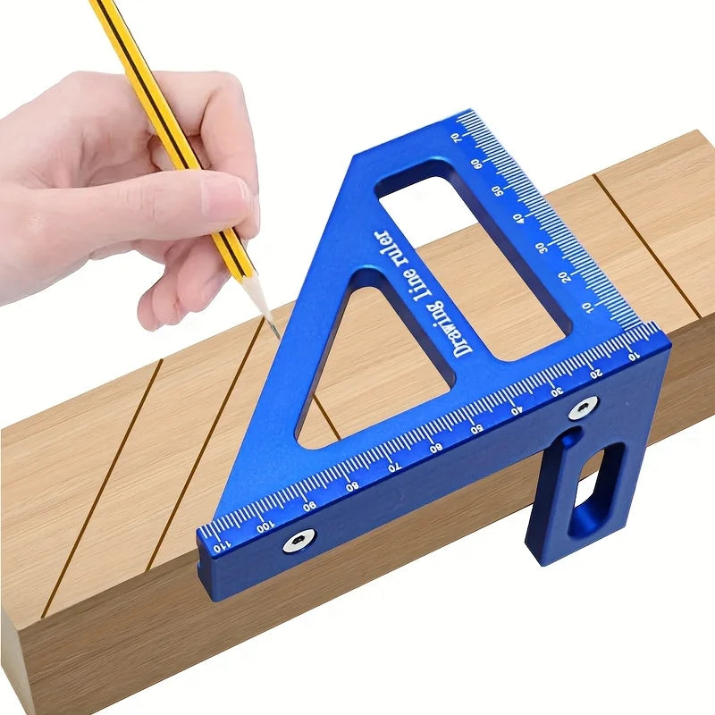 Multifunktionaler Aluminium-Winkelmesser 45/90° für präzise Holzbearbeitung