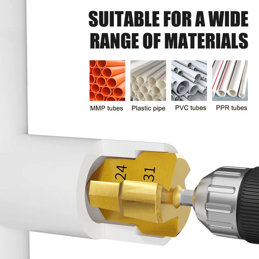 PPR Stufenbohrer 20/25/32 mm mit Sechskantschaft für Wasserrohr-Verbindung