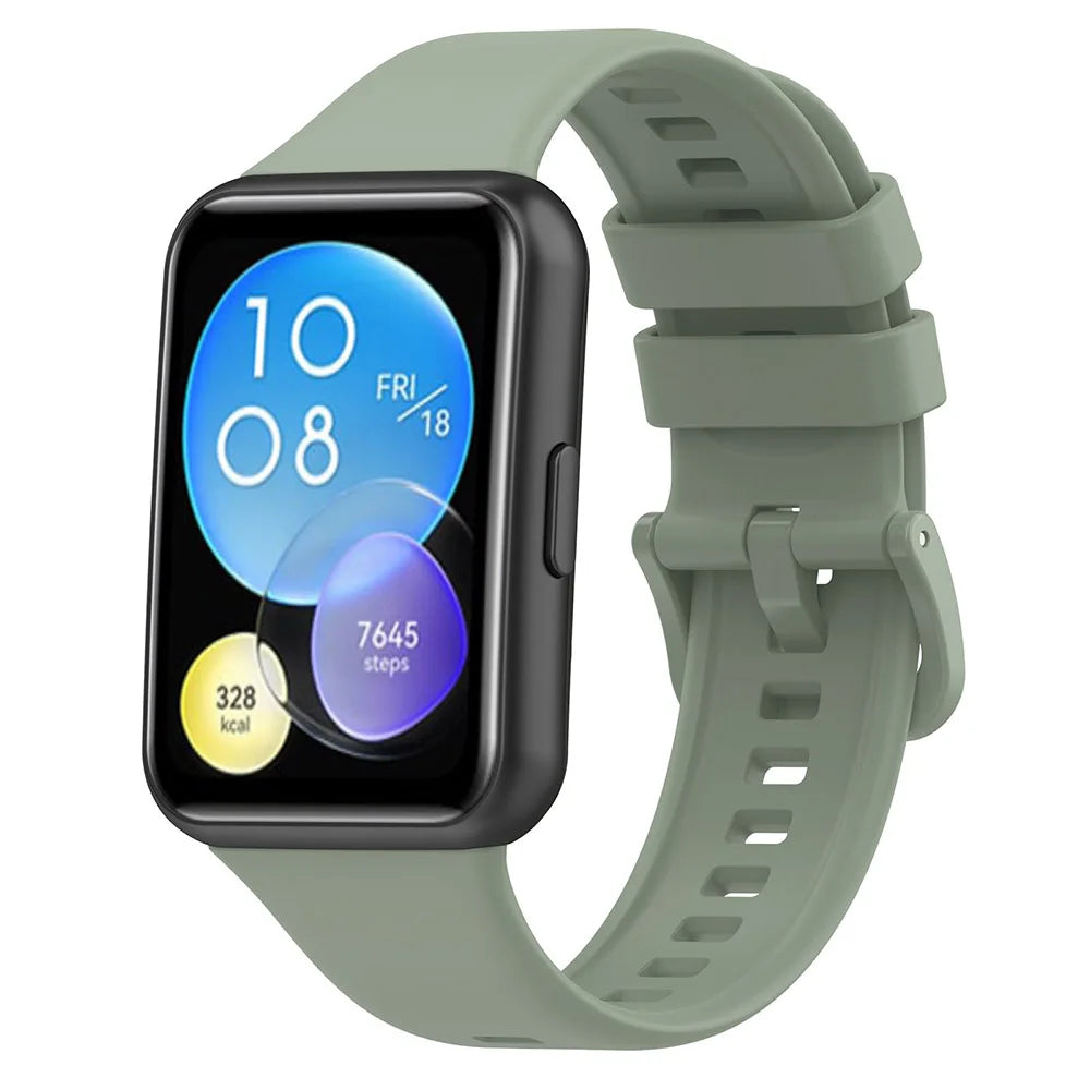 Flexibles Silikonarmband - transparente TPU-Hülle – Ersatz für Huawei Watch Fit 2