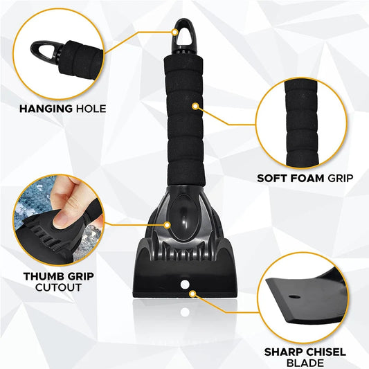 Auto Eiskratzer Set mit Pinsel und warmen wasserdichten Handschuhen