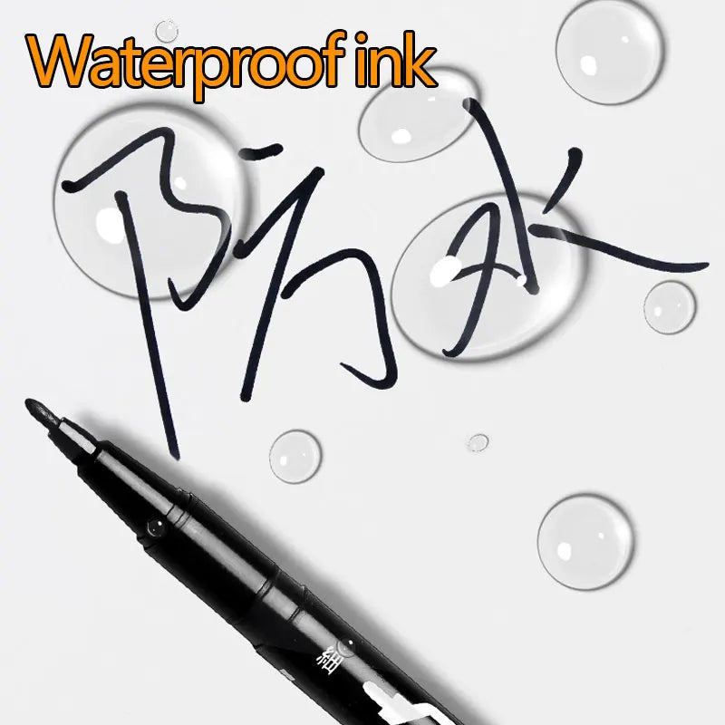 Wasserfeste 10er Permanentmarker Set – doppelseitig, bunt & langlebig für Kunst