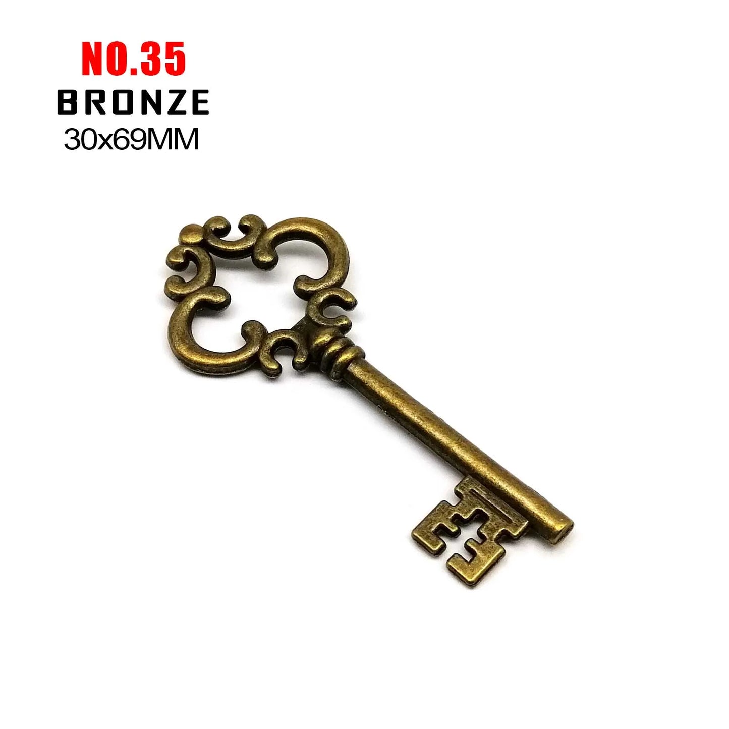 5 Retro Schlüssel Steampunk Charms für kreatives DIY-Projekt