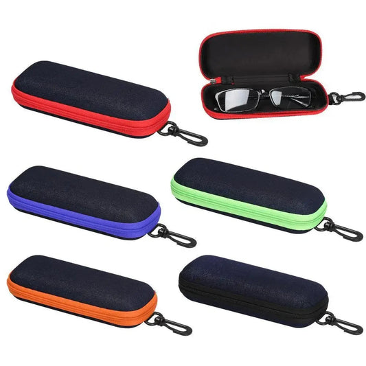 Robustes Denim-Brillenetui mit Reißverschluss – sicherer Schutz - Organizer