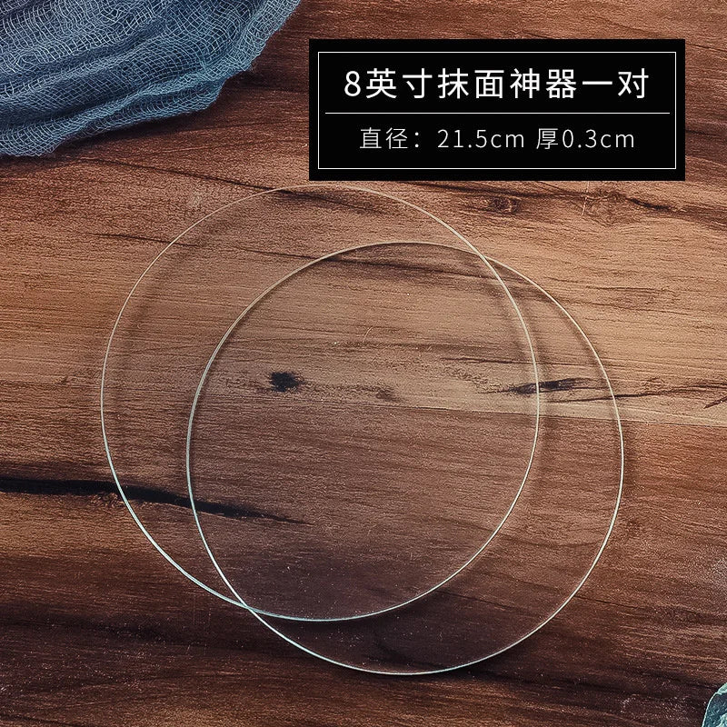 2er Set Runde Acryl Kuchen Discs Wiederverwendbare Kuchenplatten zum Dekorieren