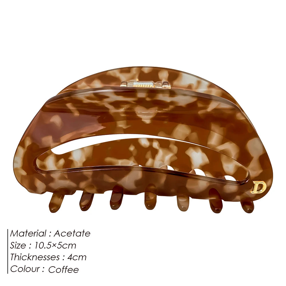 eManco Mehrfarbige Queen-Size-Haarspange für Dusche, Bad, elegante Mode, Haarschmuck, Acetat, glatte Blumenmuster