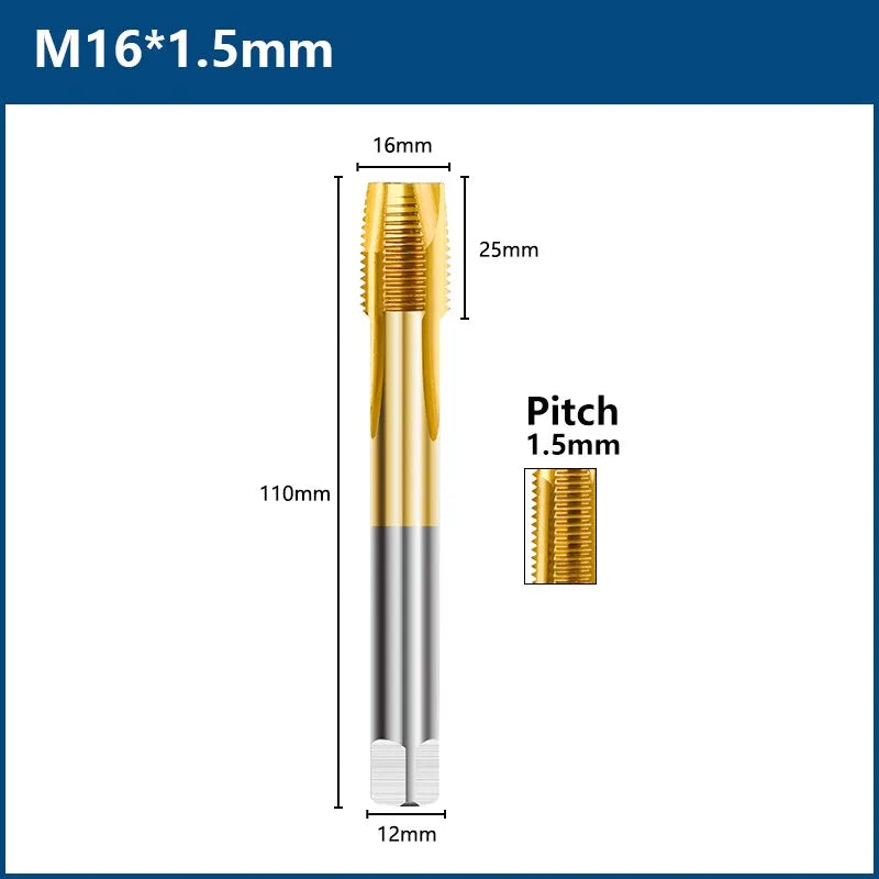 HSS Titanbeschichtung Gewindebohrer M2-M12 Metrisch Handwerkzeuge