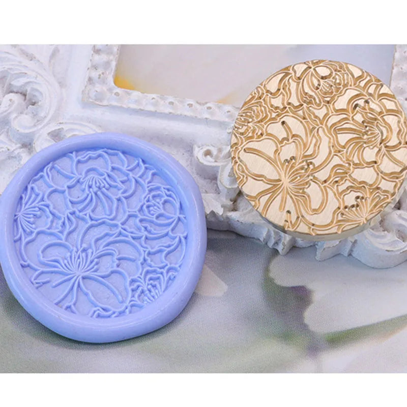 Sternenhimmel Lotus Rosenmuster Wachssiegel Stempel, Retro Stil