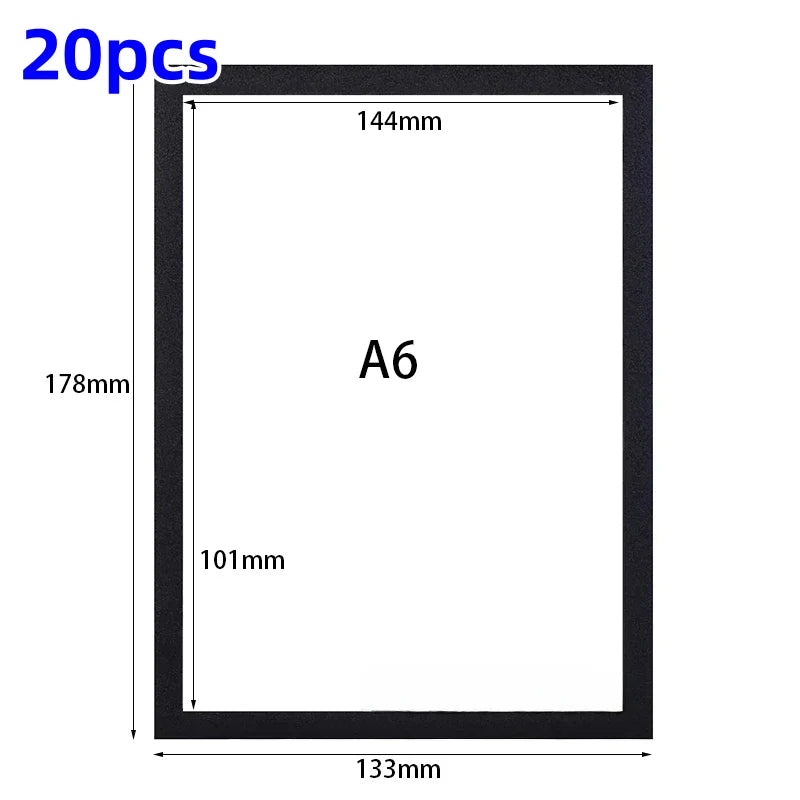 Magnetische Poster Rahmen 5 10 20 Stück Selbstklebend A4 A5 A6 Wand