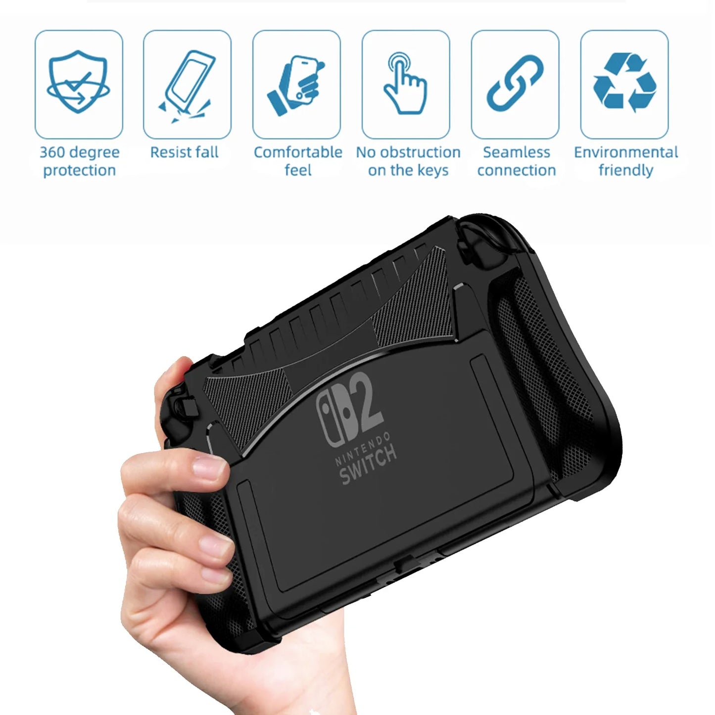 Ergonomische TPU-Schutzhülle für Nintendo Switch 2 – Komfort und Kratzfest