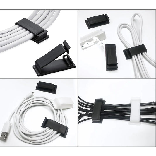 163er Set Kabel Organizer Kabelwickler flexible Clips für Büro