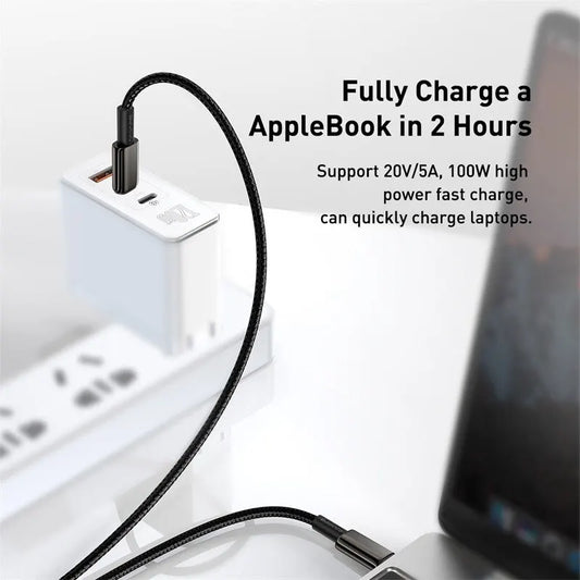 100W Typ C Kabel USB C PD Schnellladekabel für iPhone 15 MacBook Samsung-Yabubest - Home & More
