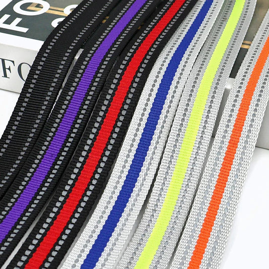 Gestreiftes Reflektierendes Gurtband 15-25mm für Hundehalsband & DIY-Yabubest - Home & More