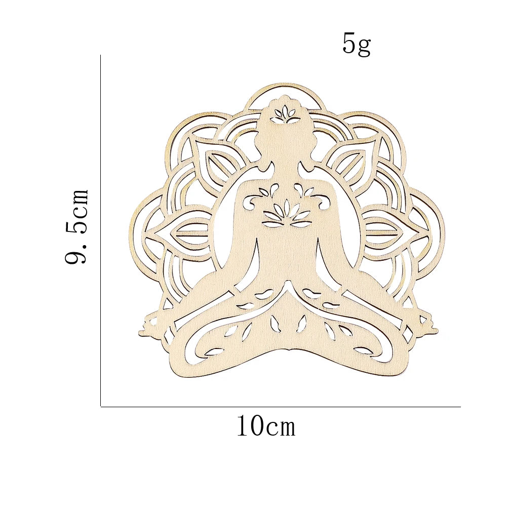 Laser gravierte Holzscheibe für Meditation und Tischdekoration