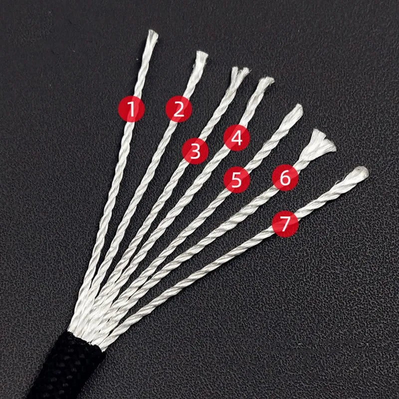 7-Kerne Paracord 4mm – extrem robust, 550 lb Bruchfestigkeit, 5-30m Länge