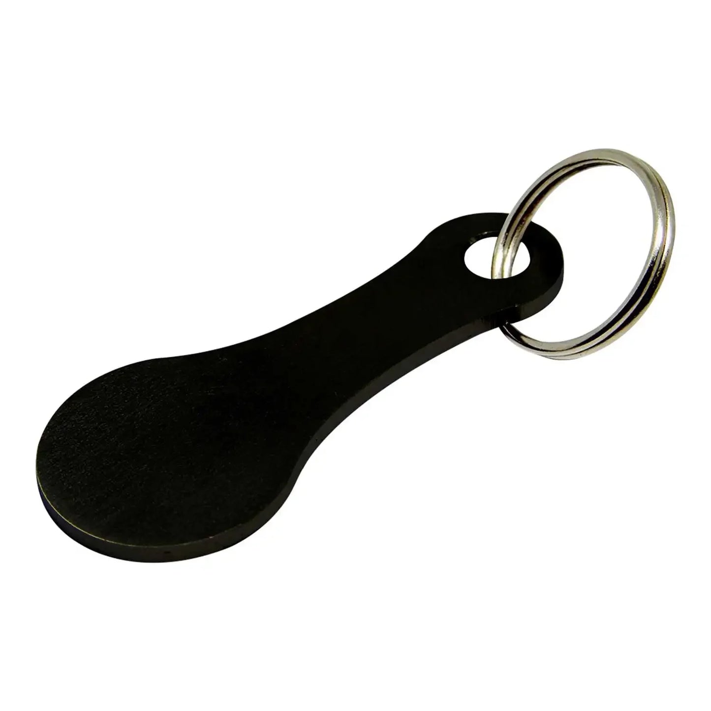 Praktischer Einkaufswagen-Token Schlüsselanhänger aus Aluminium, 1-5 Stück in Silber - Schwarz