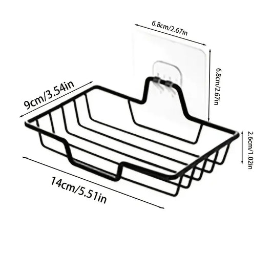 Edelstahl Seifenschale Wandmontage ohne Bohren – Für 2 Seifen mit Ablauf