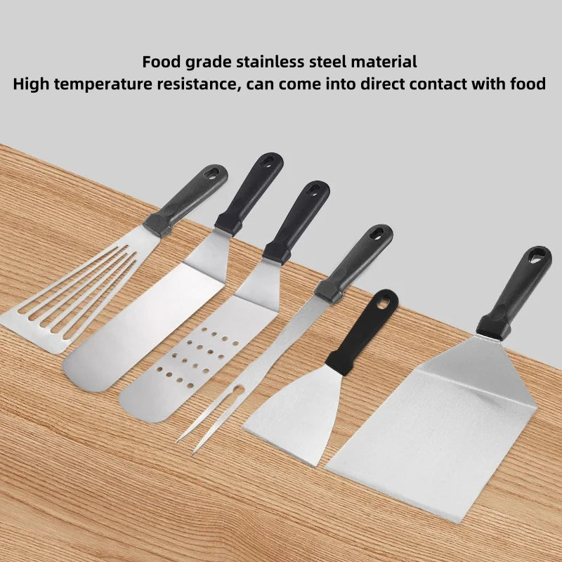 Vielseitiger Metall-Schaber für perfektes Wenden von Steak, Pizza & Pfannkuchen