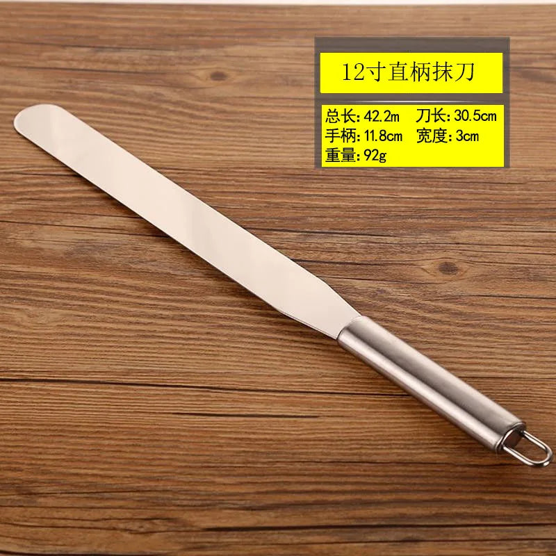 Edelstahl Kuchen-Spachtel 6-12 Zoll | Präzises Cremewerkzeug für Profi - Hobby