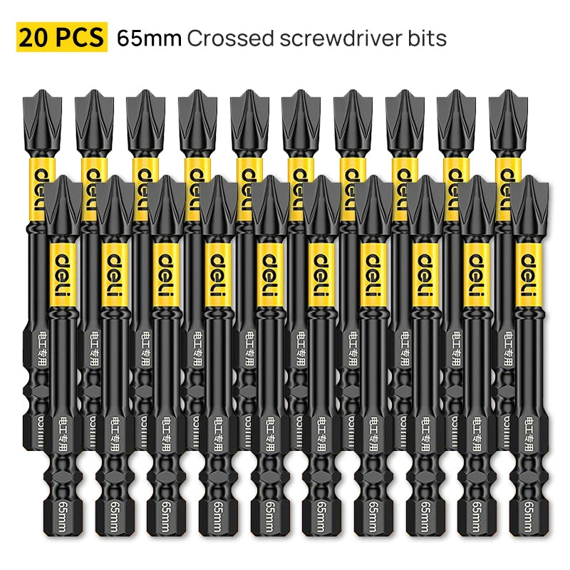 Rutschfester Kreuzschraubendreher Satz mit magnetischen Schlagschrauber-Bits