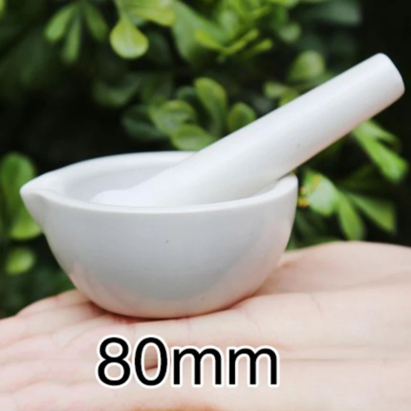 Porzellan Mörser - Stößel Set 60mm – Stilvoller Kräuter- und Gewürzgrinder