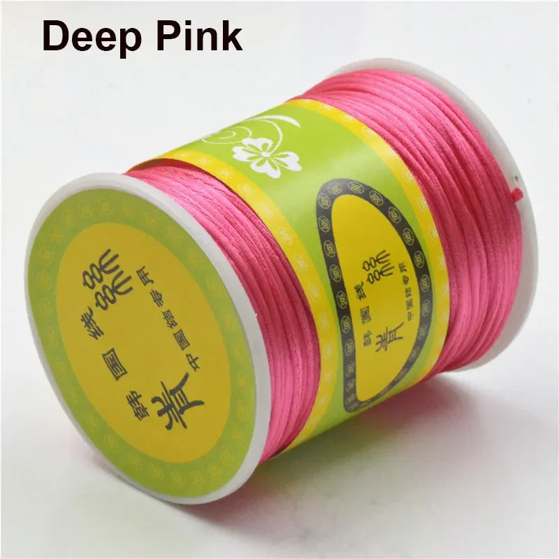 80m Rolle Nylon-Satin-Kordel 1,5mm für Makramee und Schmuckherstellung