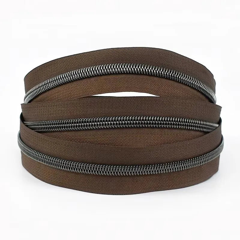 Nylon Reissverschlussband Nr 5 pro Meter mit Schiebern fuer Naehprojekte