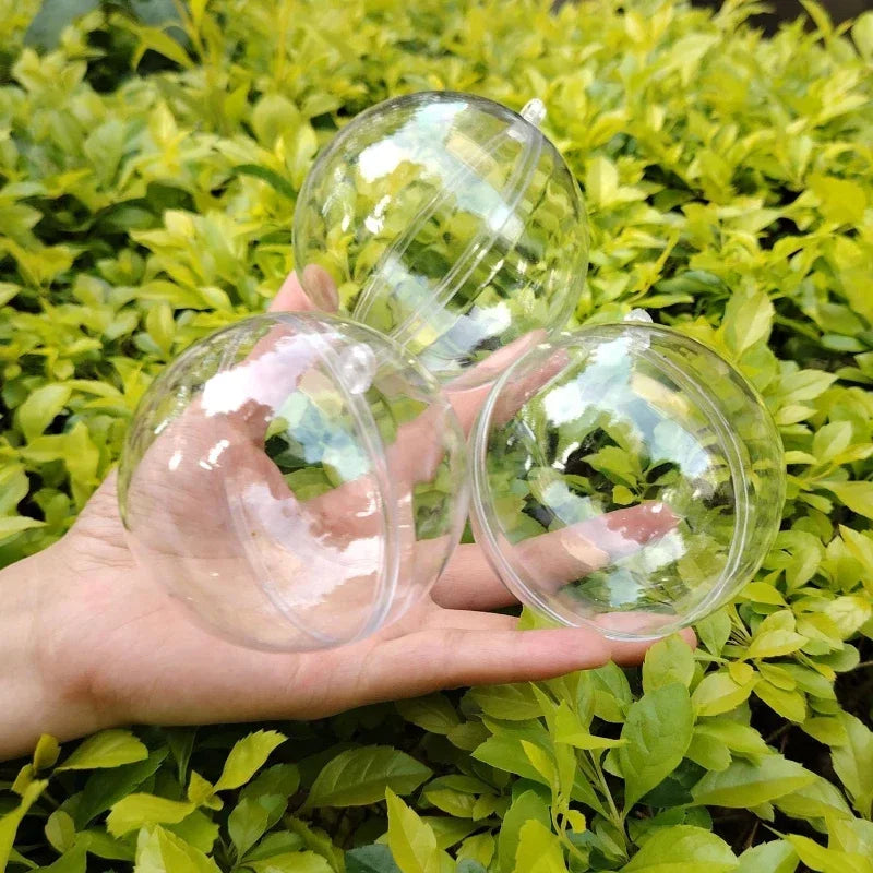 Transparente DIY Kunststoffkugel zum Befüllen für Weihnachten und Hochzeit