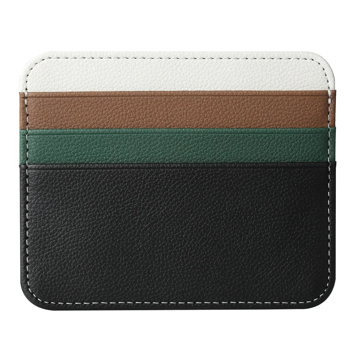Schlankes PU Leder Kartenetui Unisex – Dünne Mini Brieftasche für Karten Geld