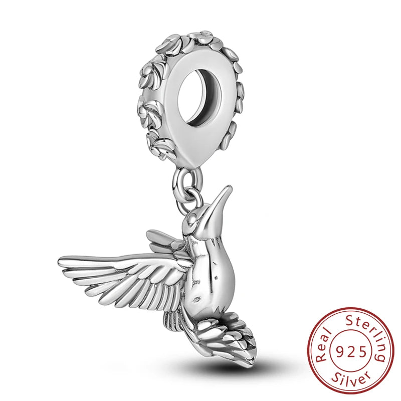 Funkelnder Schmetterlings-Charm aus 925 Sterlingsilber mit Zirkon – Elegant - Leicht