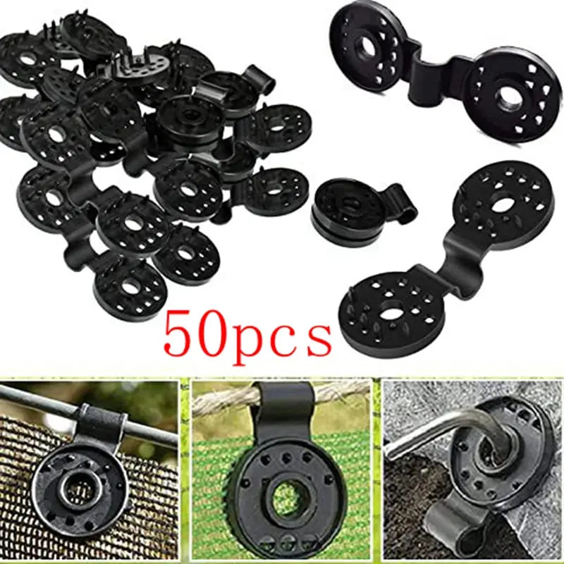 Sicherer Halt im Garten: 50 schwarze Schatten Tuch Clips aus robustem Kunststoff