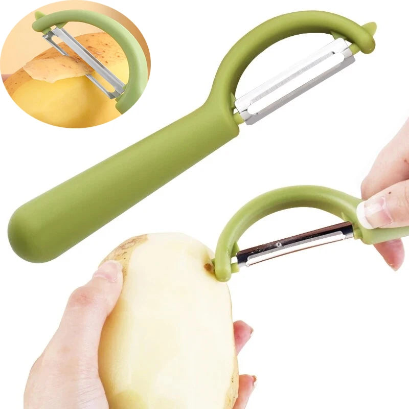 Multifunktionaler 2in1 Edelstahl Schäler – Schnell - präzise für Obst - Gemüse