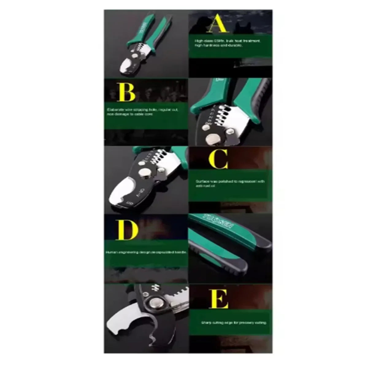 Präzise Abisolierzange 180mm für 1,6–4,0mm Kabel – langlebig & vielseitig einsetzbar