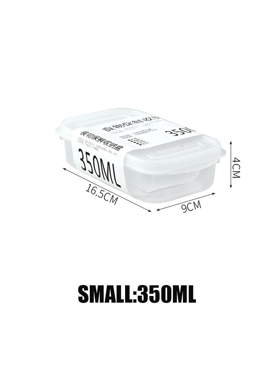 Lebensmittel Frischegarantie: Transparenter Crisper Container 350-1600ml