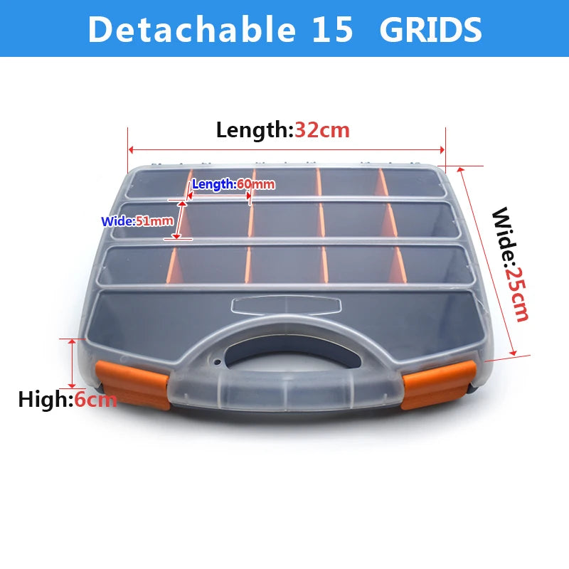 Variabler Organizer 2-24 Fächer für Kleinteile: Schmuck, Schrauben, Werkzeug