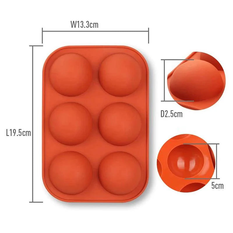 Halbkugel Silikonform zum Backen von Pralinen Mousse Kuchen 3D