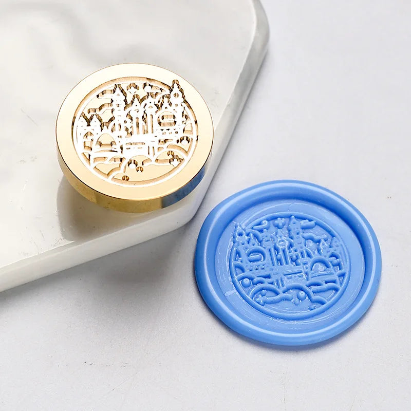 Sternenhimmel Lotus Rosenmuster Wachssiegel Stempel, Retro Stil