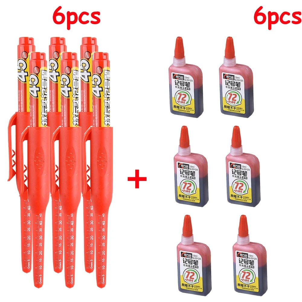 45mm langlebiger Tiefloch Marker Stift für präzise Holz- und Metallmarkierung