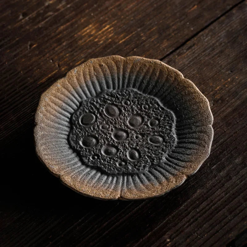 Japanische Steinzeug Tasse mit Keramik Untersetzer und Isolierung