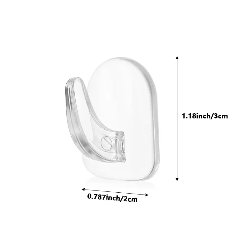 Selbstklebende Mini-Wandhaken, transparent für Küche - Bad – bohrfrei, wasserdicht