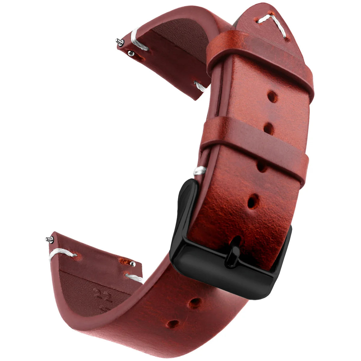 Wachs-Uhrenarmband aus echtem Leder mit Schnellverschluss in verschiedenen Größen