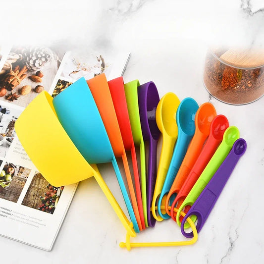 12tlg. Messlöffel Messbecher Set Küche Backen Kaffee Milch Küchenhelfer