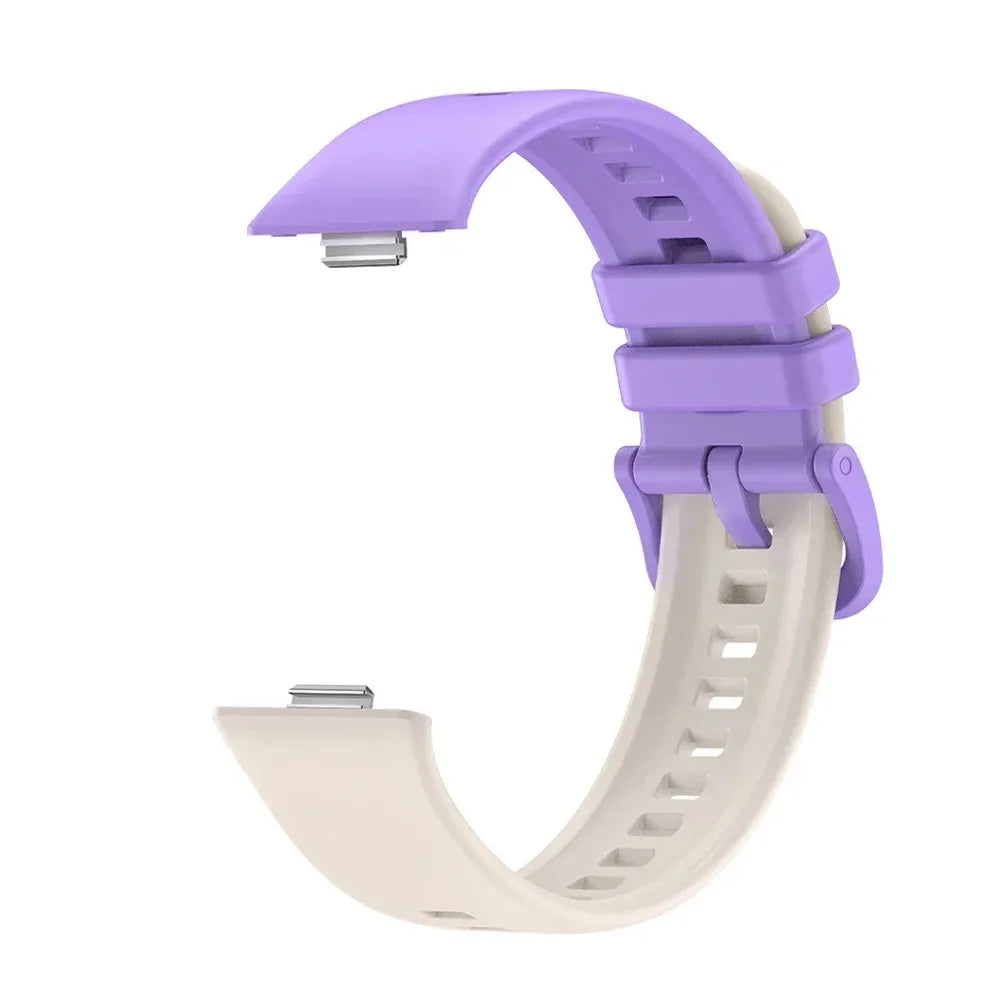 Atmungsaktives Sport-Silikonarmband mit bunter Metallschnalle für Watch Fit 3/4/4 Pro