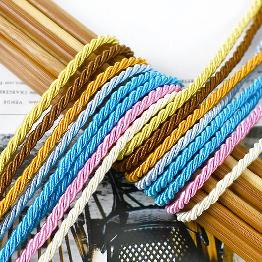 3mm Polyester Seil 3-Strang gedreht – DIY, Heimtextilien, Taschen, Deko Schnur