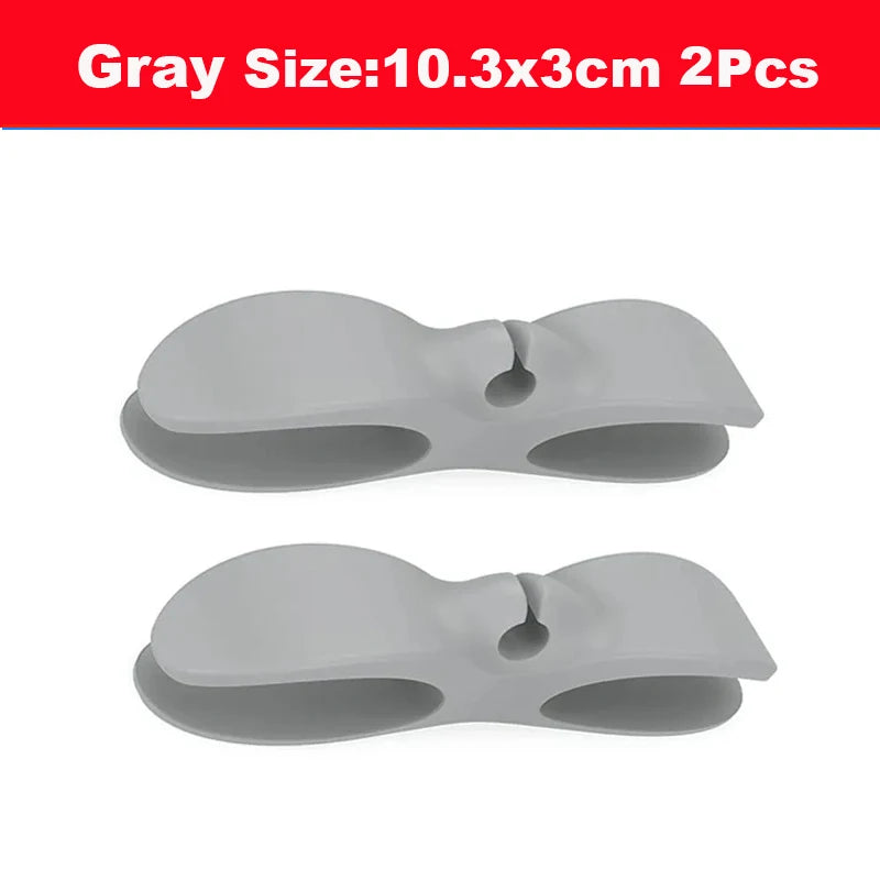 Ordnung schaffen: Silikon Kabelhalter 10x2,8 cm, 1–3 Stück, Schwarz Weiß Grau