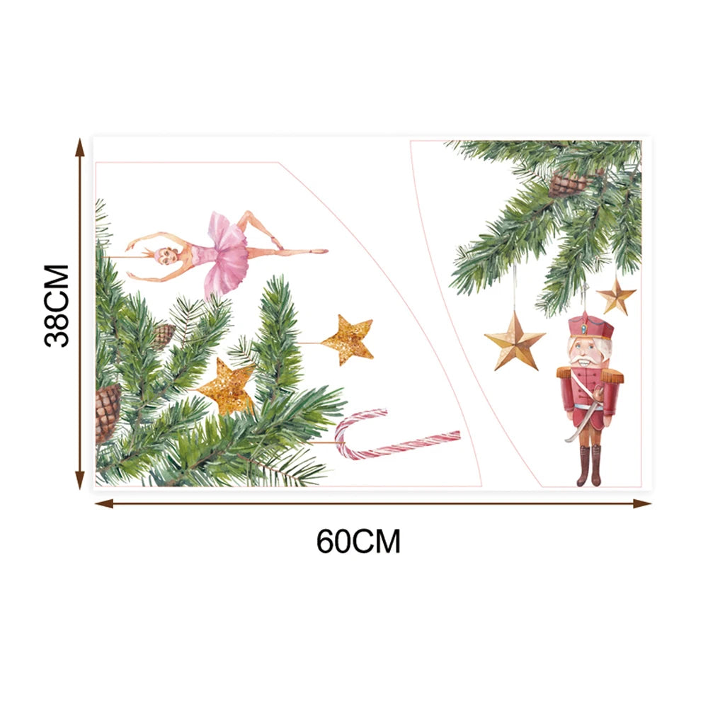 Doppelseitige Fensteraufkleber als wiederverwendbare Weihnachtsdekoration