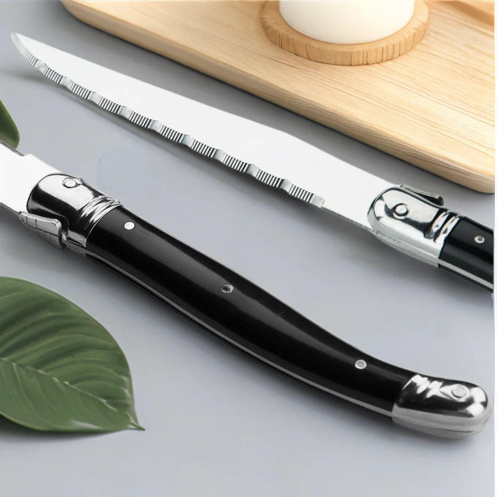 9 Zoll Laguiole Steakmesser Set mit Ergonomischem Griff und Edelstahlklinge