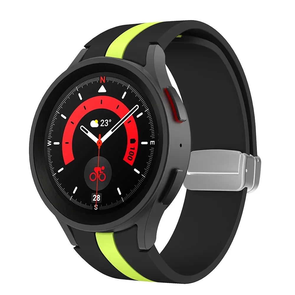 Komfort - Stil vereint: Atmungsaktives Silikonarmband mit Magnetschnalle für Galaxy Watch