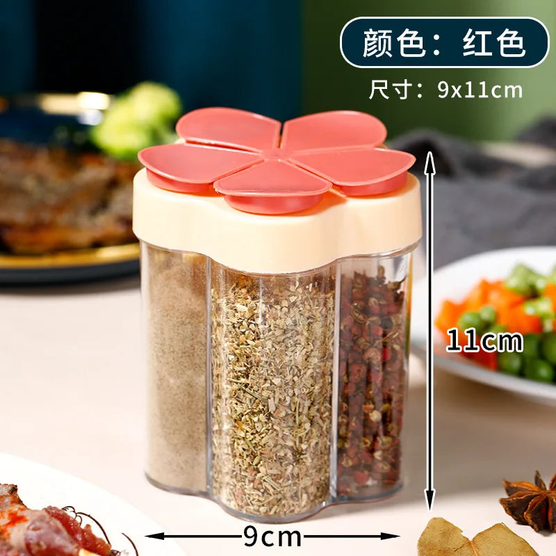 5-in-1 BBQ Gewürzbox transparent mit Deckel – Praktisch, hygienisch - kompakt