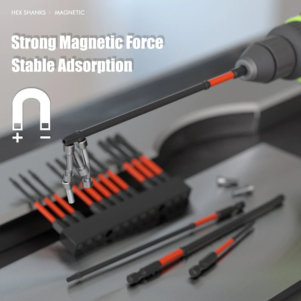 Vielseitiges 13-teiliges Schlag-Inbus Bit Set H1,5-H8 aus robustem S2 Stahl