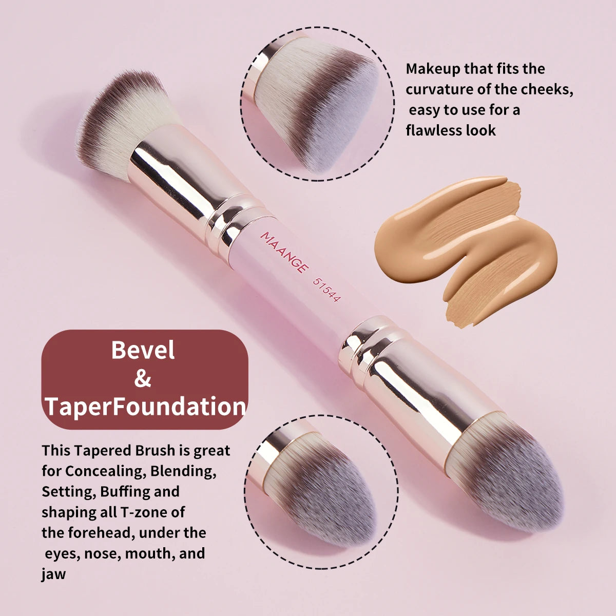 4-teiliges Make-up-Pinsel-Set mit Box – weich, präzise - perfekt für Reisen